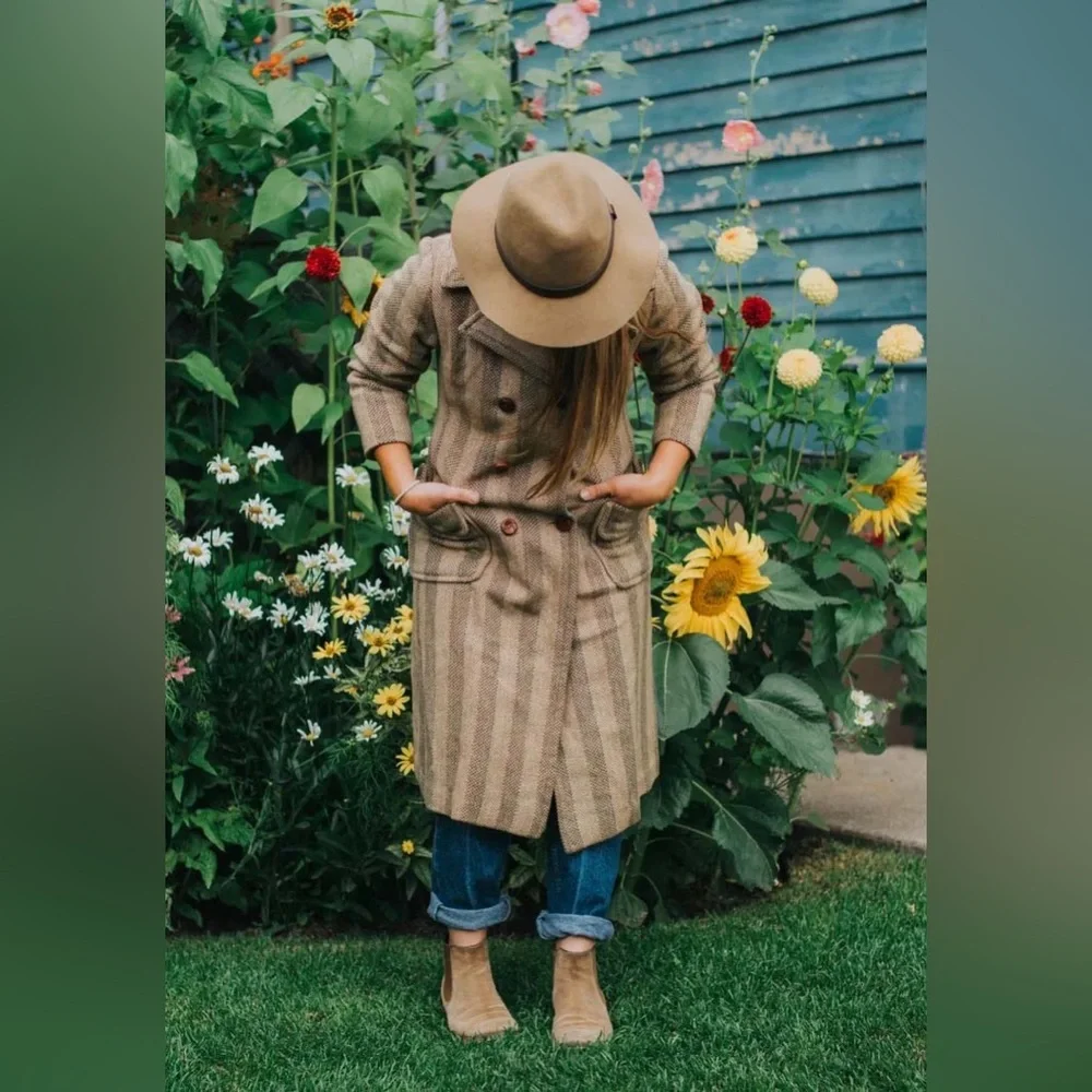 Vintage brown wool coat (no tags), size S - Picture 3 of 5
